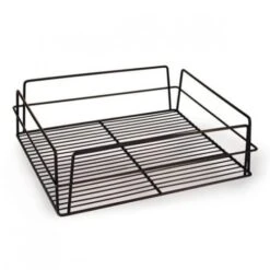 Glass Basket 17x14x5″ PVC Ctd Black