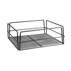 Glass Basket 14x14x5″ PVC Ctd Black