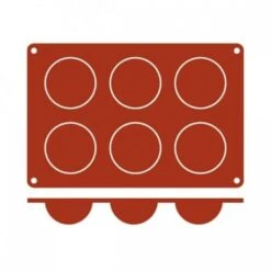 Silicone Bola 6 Cups Curved Bottom 80ml Capacity