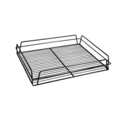 Glass Basket 17×14″ PVC Ctd Black