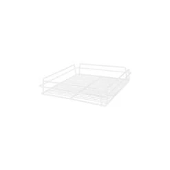 Glass Basket 360x360x80mm Square – White