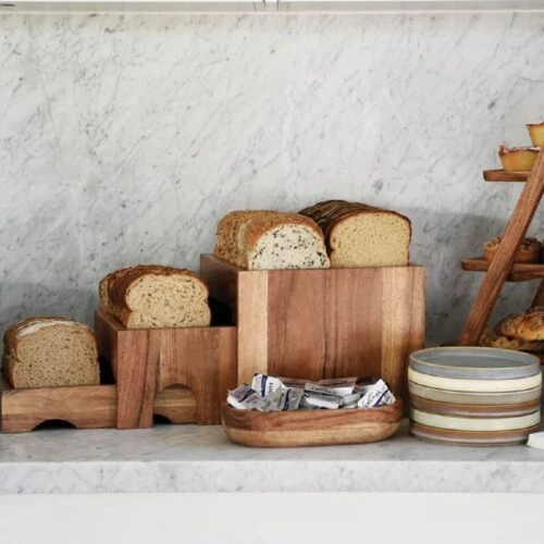 Acacia Nesting Buffet Riser 3-Tier 4 Acacia Nesting Buffet Riser 3-Tier - Image 2