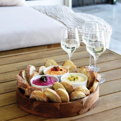 Acacia Display Platter 355mm Round 4 Acacia Display Platter 355mm Round - Image 2