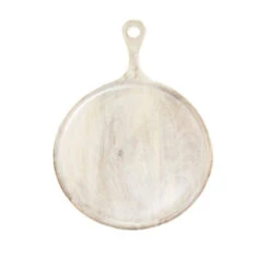 Mango Wood (Serving) Board – Round WHITE