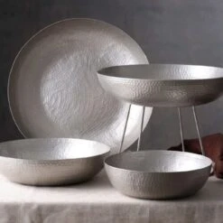 Round Serving Bowl Hammered 8000ml Satin 4 Round Serving Bowl Hammered 8000ml Satin -Hospitality Super Store TK06929 500x500 1