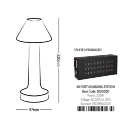 Table Lamp Thea Cordless LED 90x210mm Copper 7 Table Lamp Thea Cordless LED 90x210mm Copper -Hospitality Super Store TK1000121 500x500 1