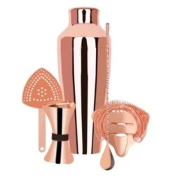 Cocktail Bar Set ZANZI 5Pce Rose Gold